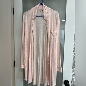 Nordstrom Nightshirt pink and white striped